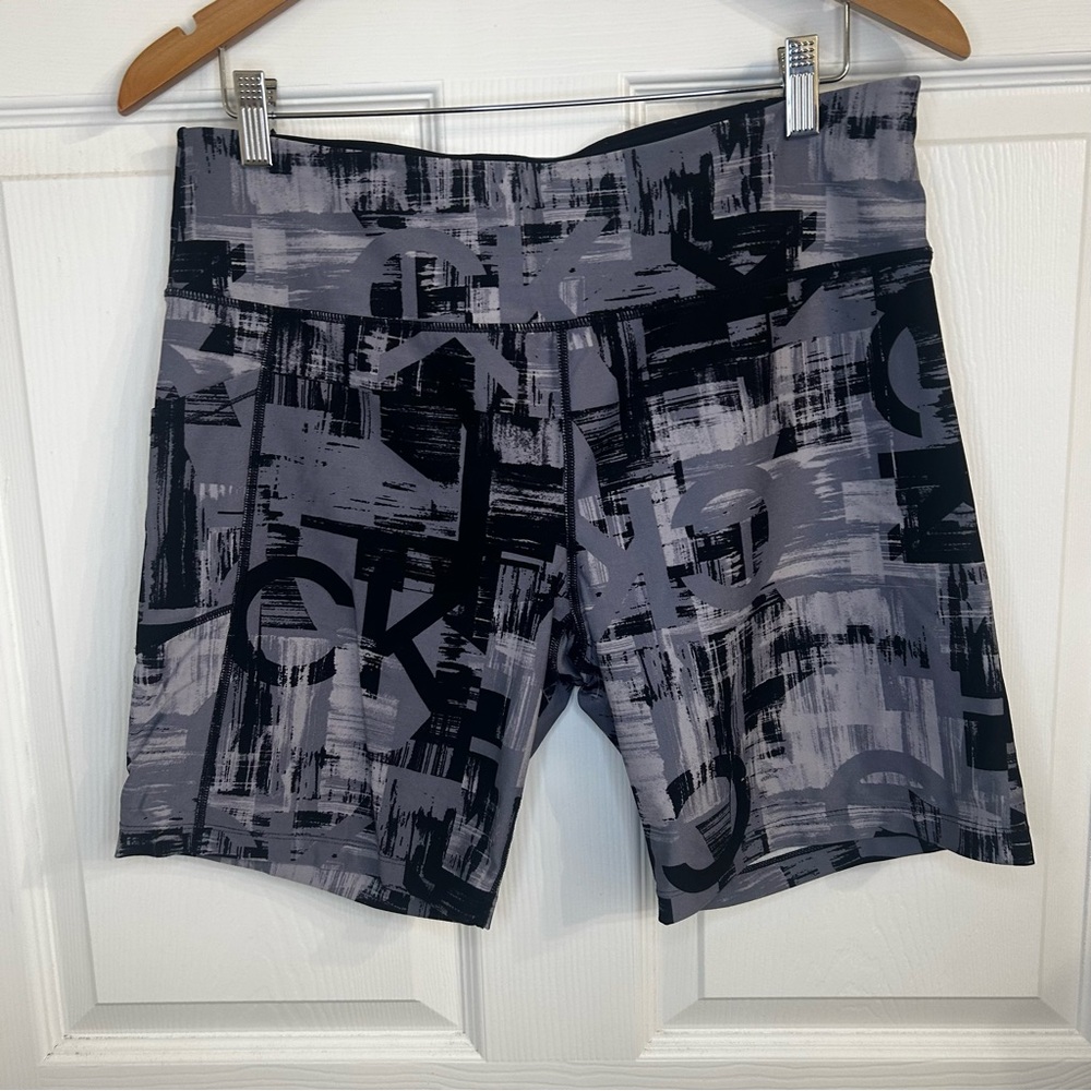 Calvin Klein Black and Gray Abstract Shorts